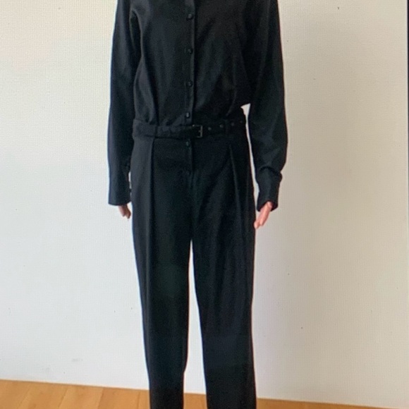 Bottega Venta Black Wool Jumpsuit Sz 44